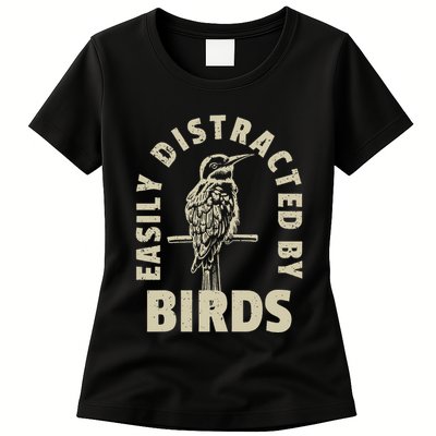 Easily Distracted By Birds Womens T-Shirt