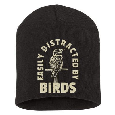 Easily Distracted By Birds Short Acrylic Beanie