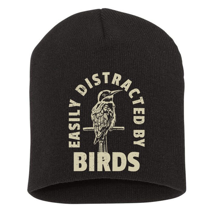 Easily Distracted By Birds Short Acrylic Beanie