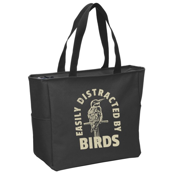 Easily Distracted By Birds Zip Tote Bag
