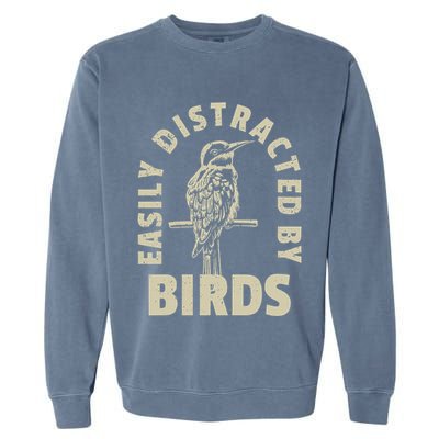 Easily Distracted By Birds Garment-Dyed Sweatshirt
