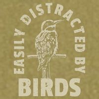 Easily Distracted By Birds Garment-Dyed Women's Muscle Tee