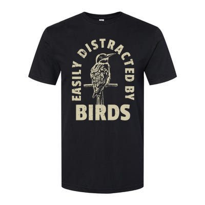 Easily Distracted By Birds Softstyle CVC T-Shirt