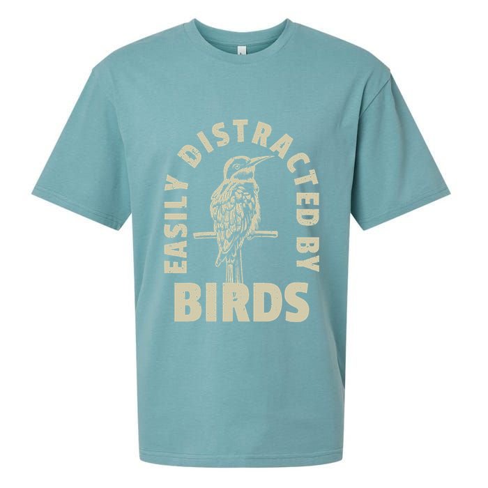 Easily Distracted By Birds Sueded Cloud Jersey T-Shirt