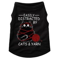 Easily Distracted By Cats And Yarn Kitten Lover Crochet Doggie Tank