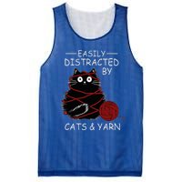 Easily Distracted By Cats And Yarn Kitten Lover Crochet Mesh Reversible Basketball Jersey Tank