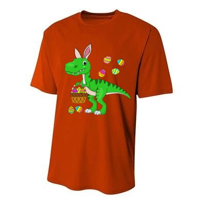 Easter Dinosaur Bunny Ears Easter Basket Stuffers Performance Sprint T-Shirt