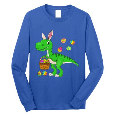 Easter Dinosaur Bunny Ears Easter Basket Stuffers Long Sleeve Shirt