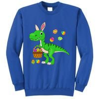 Easter Dinosaur Bunny Ears Easter Basket Stuffers Tall Sweatshirt