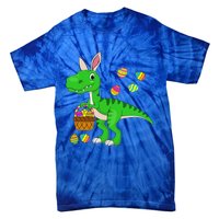 Easter Dinosaur Bunny Ears Easter Basket Stuffers Tie-Dye T-Shirt