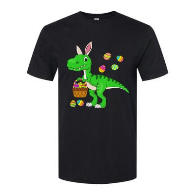 Easter Dinosaur Bunny Ears Easter Basket Stuffers Softstyle CVC T-Shirt