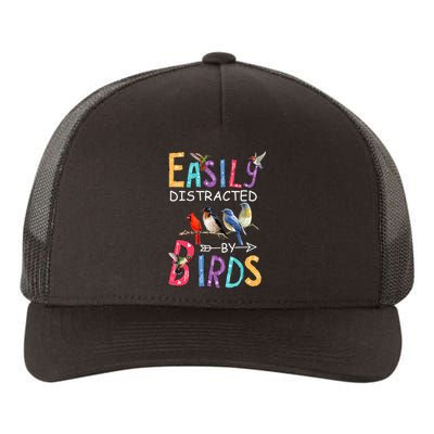 Easily Distracted By Birds Funny Bird Yupoong Adult 5-Panel Trucker Hat