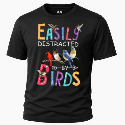 Easily Distracted By Birds Funny Bird Performance Shirt