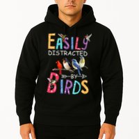 Easily Distracted By Birds Funny Bird Hoodie
