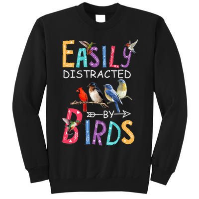 Easily Distracted By Birds Funny Bird Sweatshirt