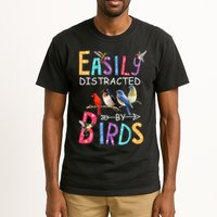 Easily Distracted By Birds Funny Bird Tall T-Shirt