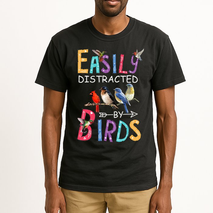 Easily Distracted By Birds Funny Bird Tall T-Shirt