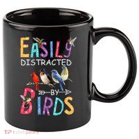 Easily Distracted By Birds Funny Bird 11oz C Handle Ceramic Mug