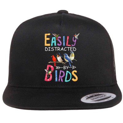 Easily Distracted By Birds Funny Bird Flatbill Hat