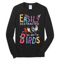 Easily Distracted By Birds Funny Bird Tall Long Sleeve T-Shirt