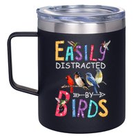 Easily Distracted By Birds Funny Bird 12oz Stainless Steel Coffee Mug
