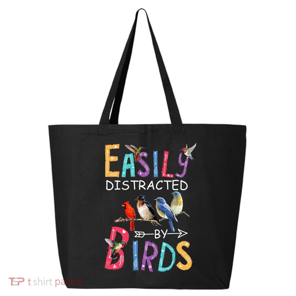 Easily Distracted By Birds Funny Bird 25L Jumbo Tote