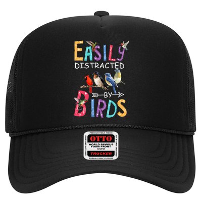 Easily Distracted By Birds Funny Bird Trucker Hat