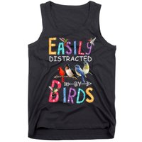 Easily Distracted By Birds Funny Bird Tank Top