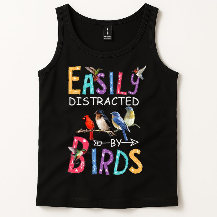 Easily Distracted By Birds Funny Bird Tank Top