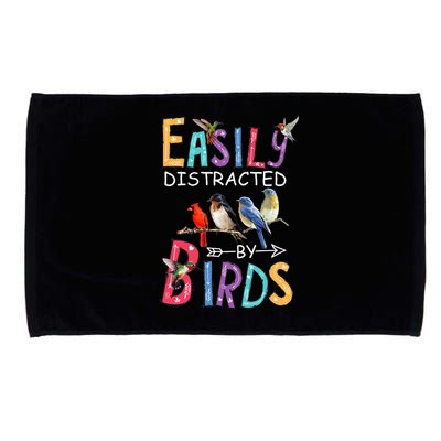Easily Distracted By Birds Funny Bird Microfiber Hand Towel