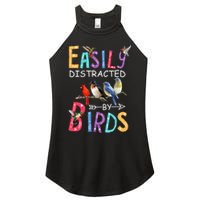 Easily Distracted By Birds Funny Bird Women's Perfect Tri Rocker Tank