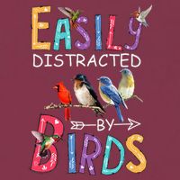 Easily Distracted By Birds Funny Bird 16oz Travel Tumbler