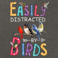 Easily Distracted By Birds Funny Bird Cotton Canvas Backpack