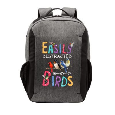 Easily Distracted By Birds Funny Bird Vector Backpack