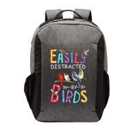 Easily Distracted By Birds Funny Bird Vector Backpack
