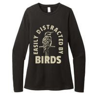 Easily Distracted By Birds Womens CVC Long Sleeve Shirt