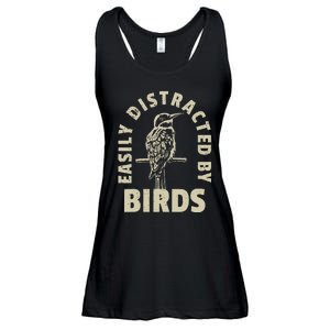 Easily Distracted By Birds Ladies Essential Flowy Tank