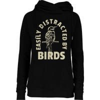 Easily Distracted By Birds Womens Funnel Neck Pullover Hood