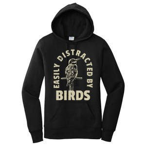 Easily Distracted By Birds Women's Pullover Hoodie