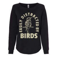 Easily Distracted By Birds Womens California Wash Sweatshirt