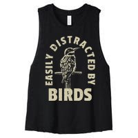 Easily Distracted By Birds Women's Racerback Cropped Tank