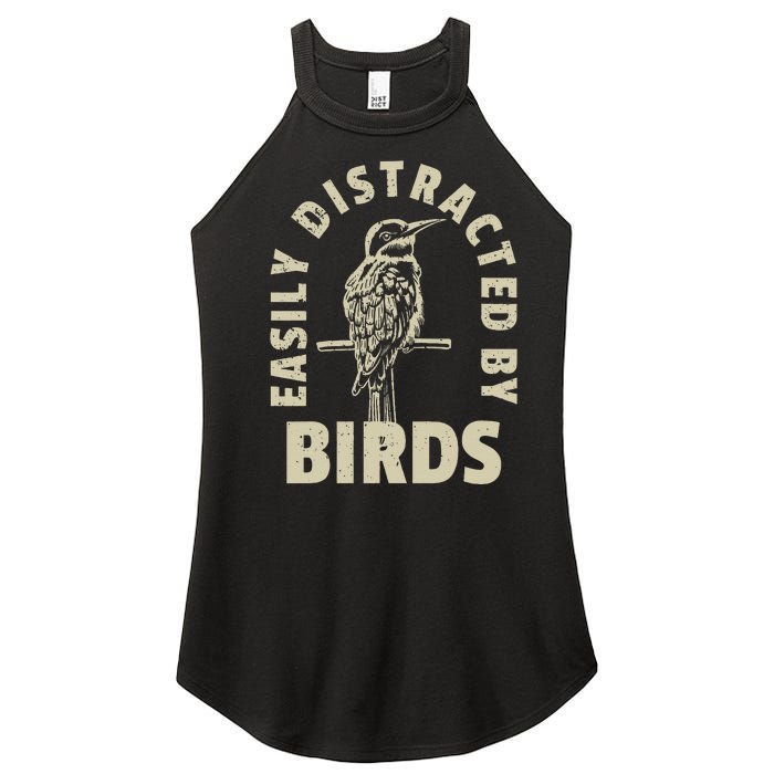 Easily Distracted By Birds Women's Perfect Tri Rocker Tank