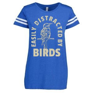 Easily Distracted By Birds Enza Ladies Jersey Football T-Shirt