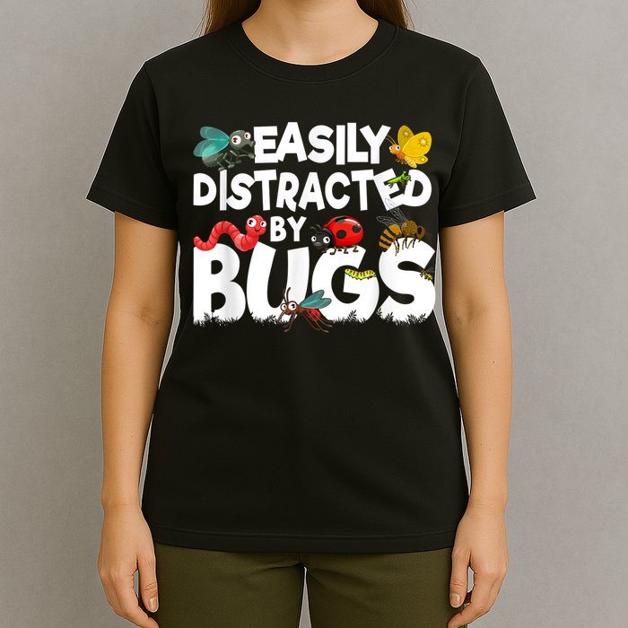 Easily Distracted By Bugs Insect Science Bug T-Shirt