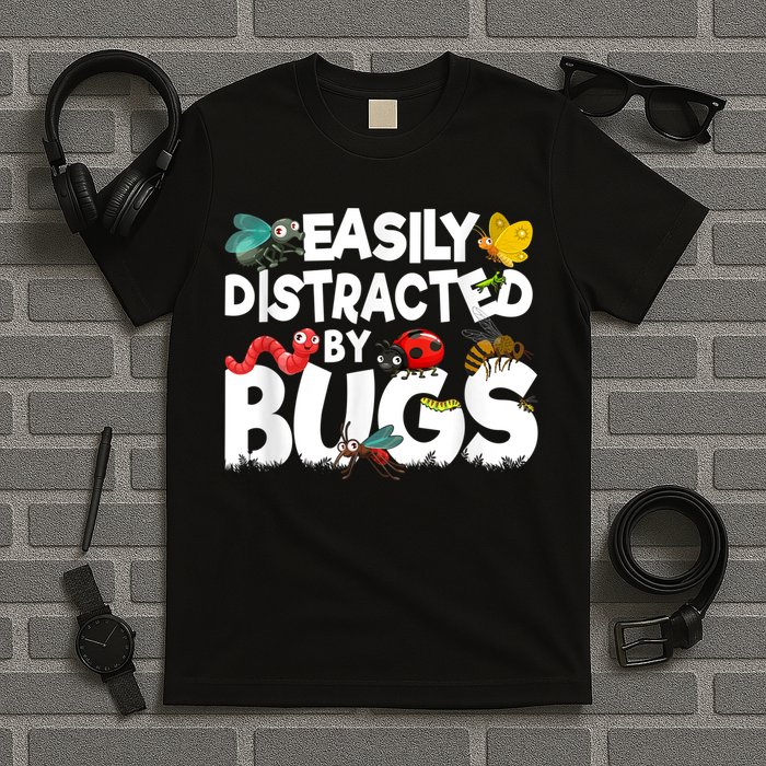 Easily Distracted By Bugs Insect Science Bug T-Shirt