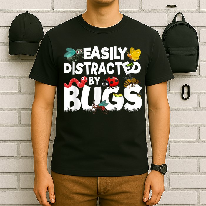 Easily Distracted By Bugs Insect Science Bug T-Shirt
