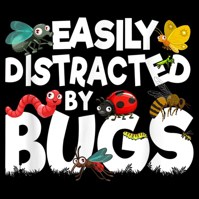 Easily Distracted By Bugs Insect Science Bug 7-Panel Snapback Hat