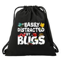 Easily Distracted By Bugs Insect Science Bug Drawstring Bag