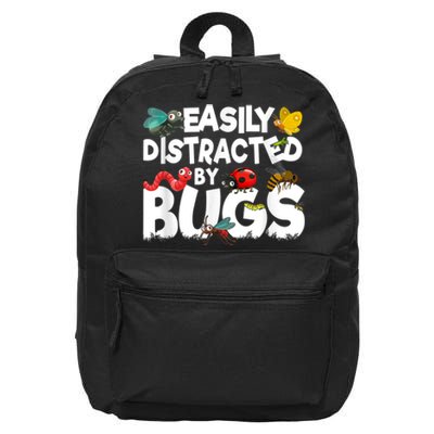 Easily Distracted By Bugs Insect Science Bug 16 in Basic Backpack