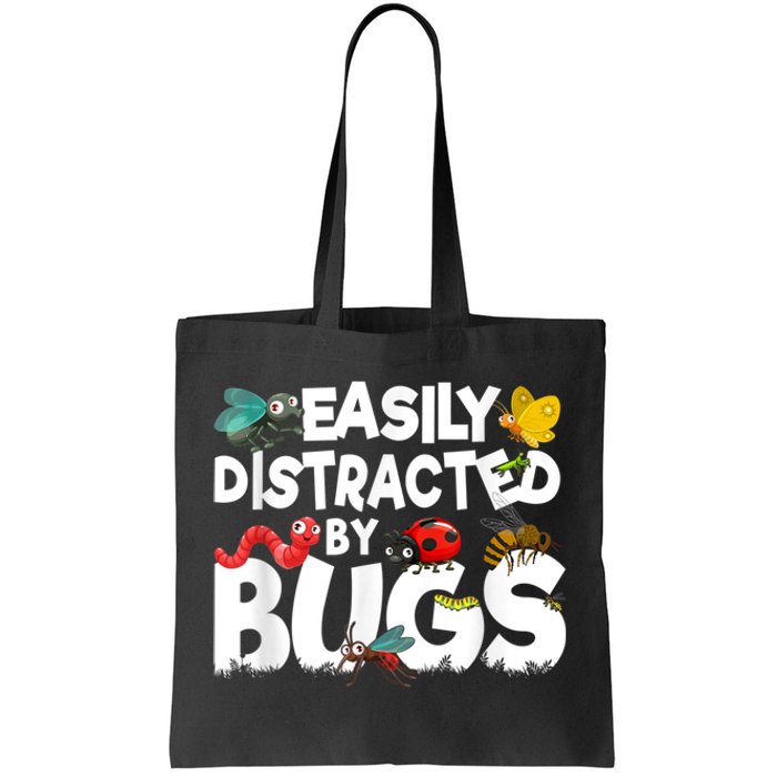 Easily Distracted By Bugs Insect Science Bug Tote Bag